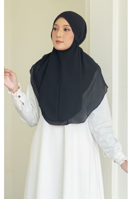 Bergo Khimar Azzura Black